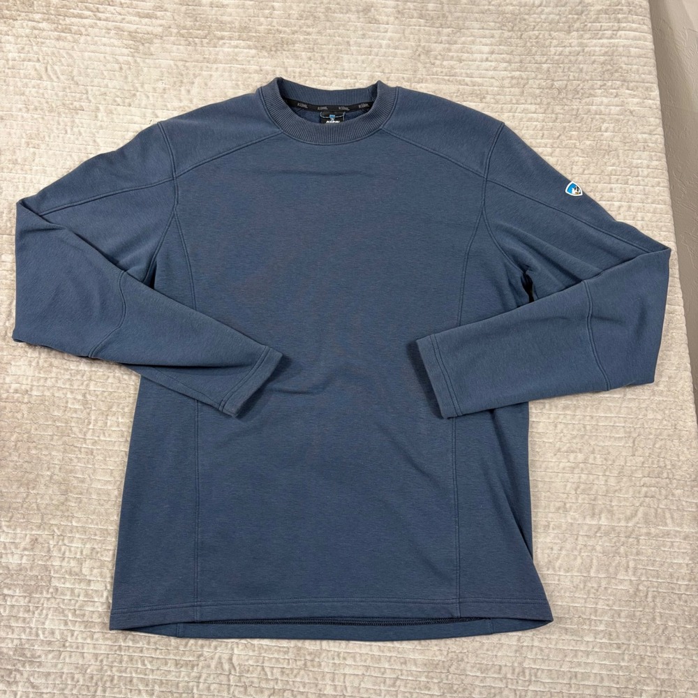 Kuhl Revel Crewneck Sweater Mens Large Blue Technical Pullover Style 3194